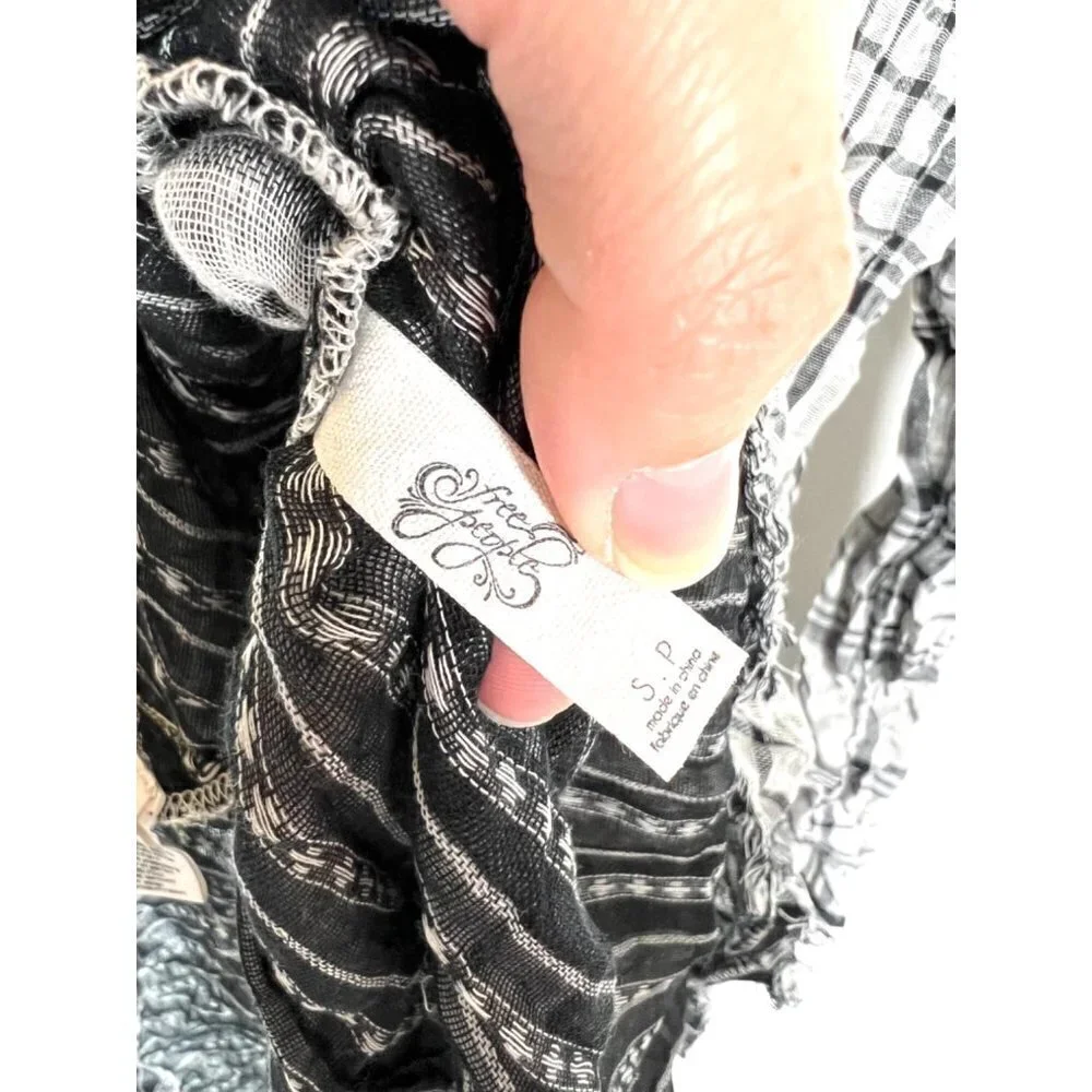 Free people‎ checkered tunic with pockets NWT